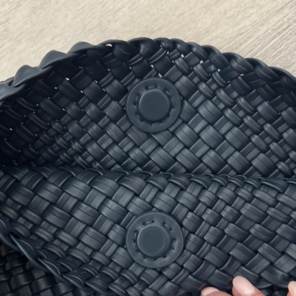 Black Woven Top-Handle Tote Bag - Picture 2 of 2